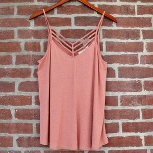 Express One Eleven Blush Strappy Tank